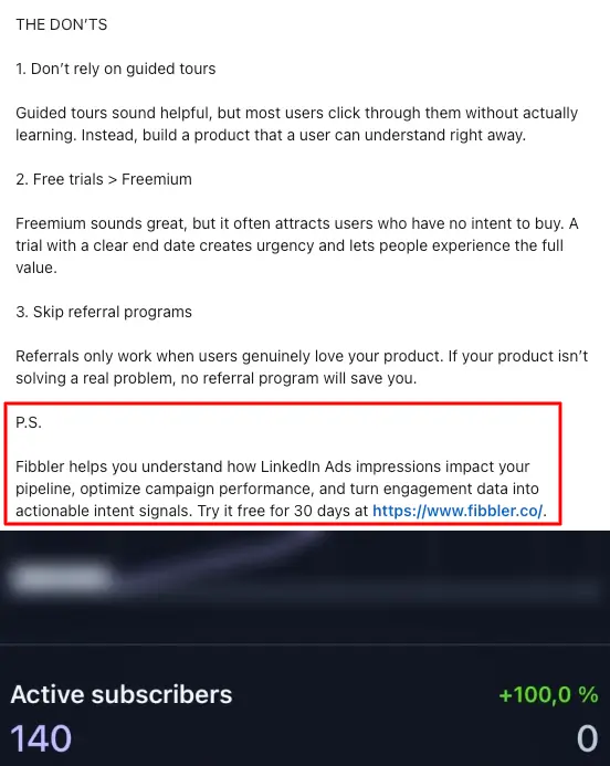 Example of a call-to-action in a LinkedIn thought leadership ad