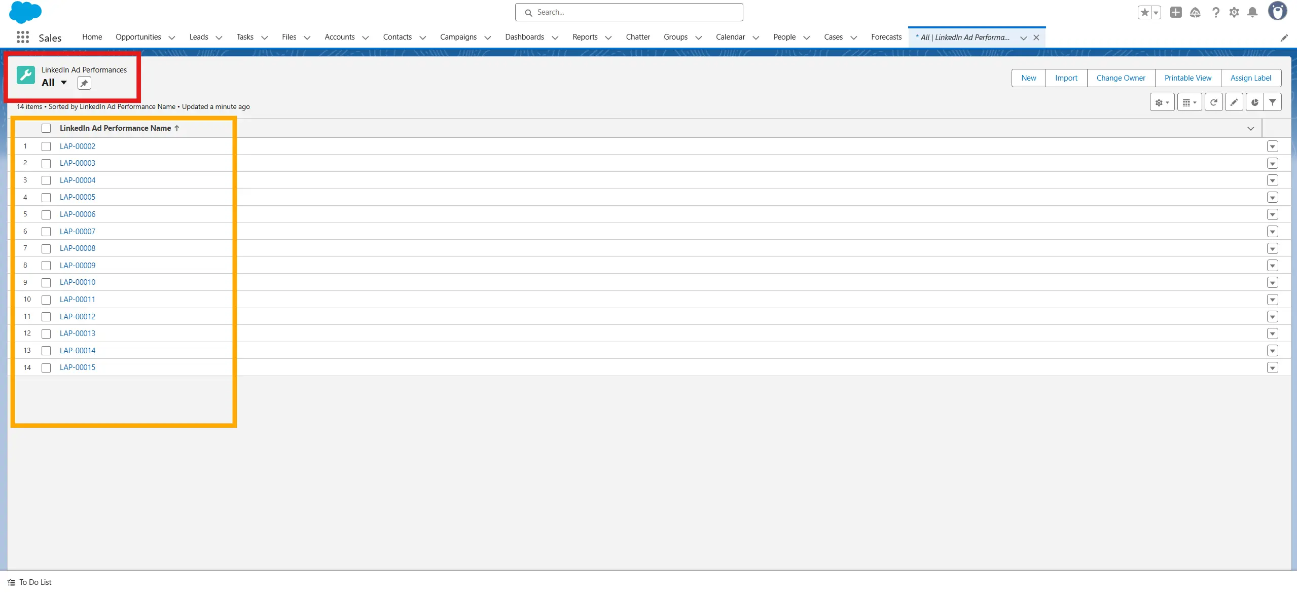 Verification of custom object records creation