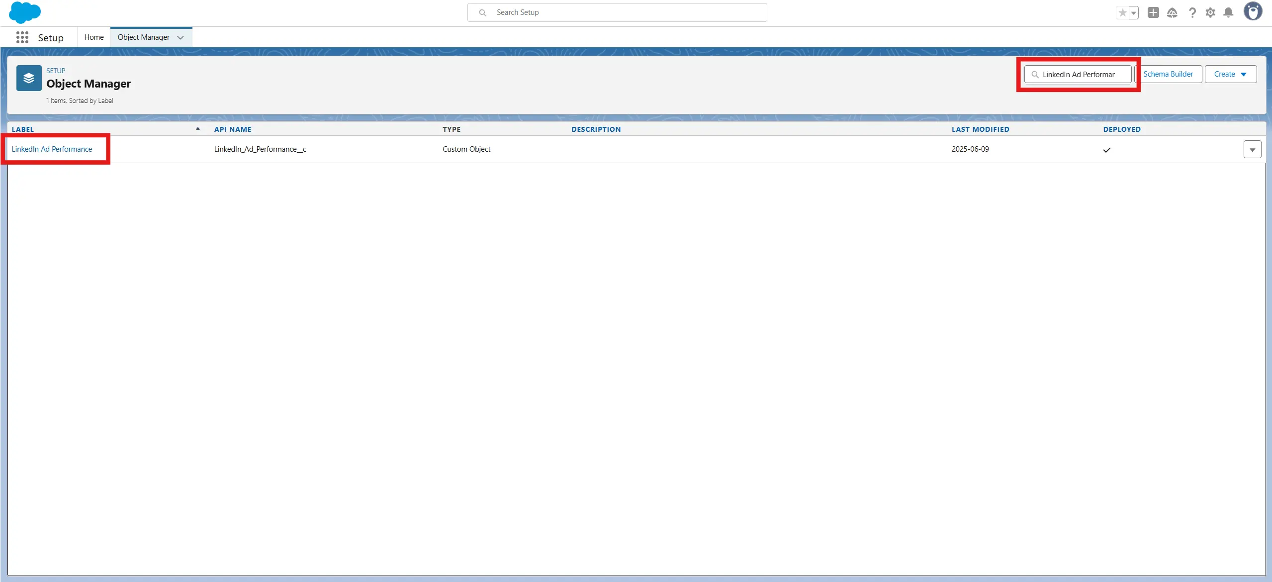 Custom Object selection