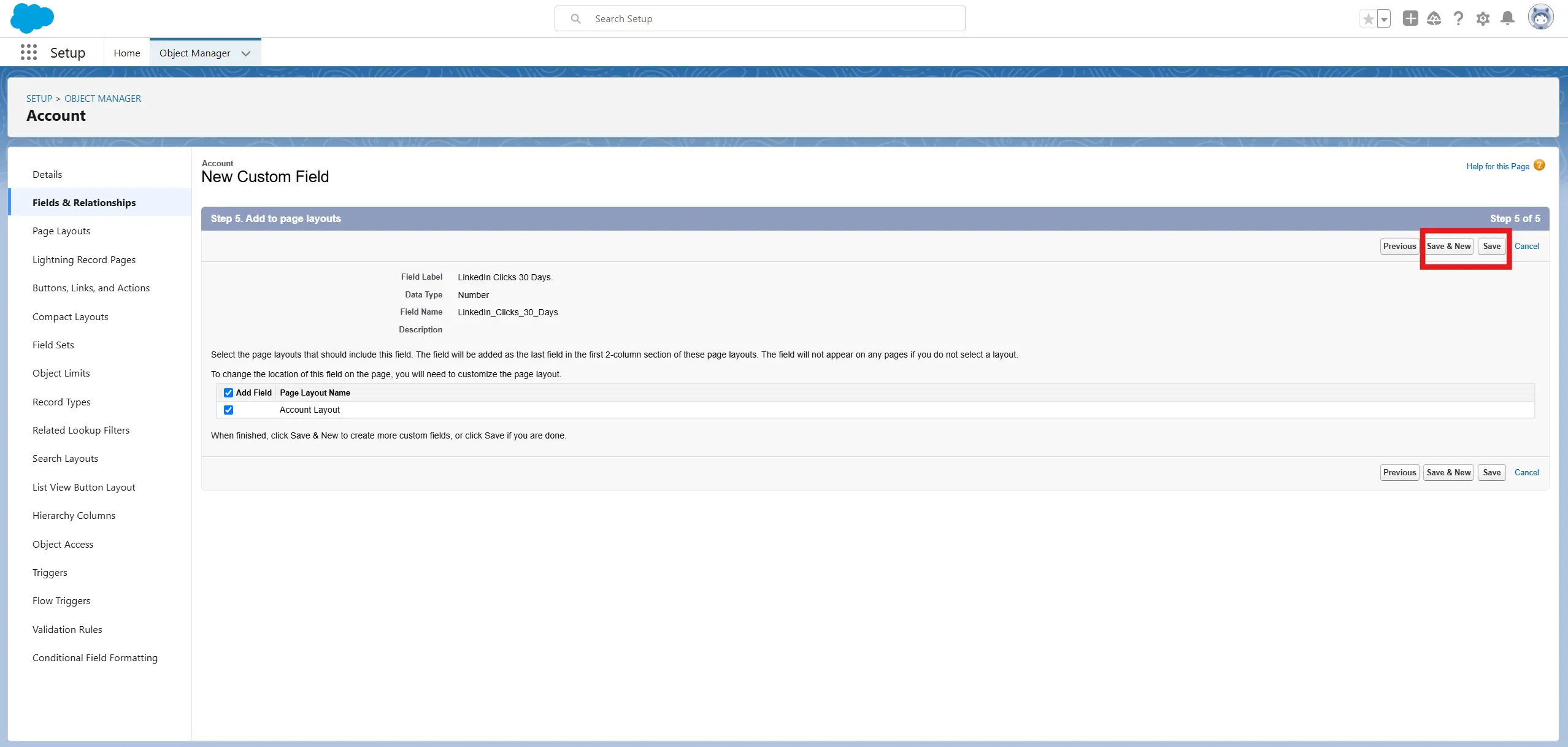 Page layouts selection and Save options
