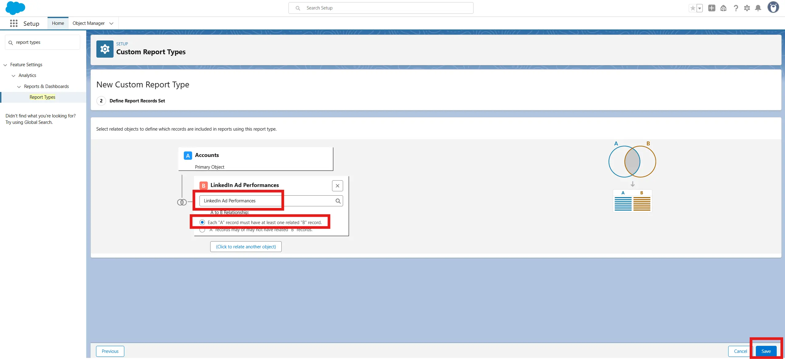 Relate to another object in Report Type